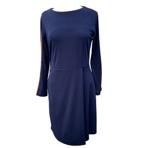 JetBlue Stewardess Flight Attendant Uniform Dress 4 Stan Herman Faux Wrap Navy